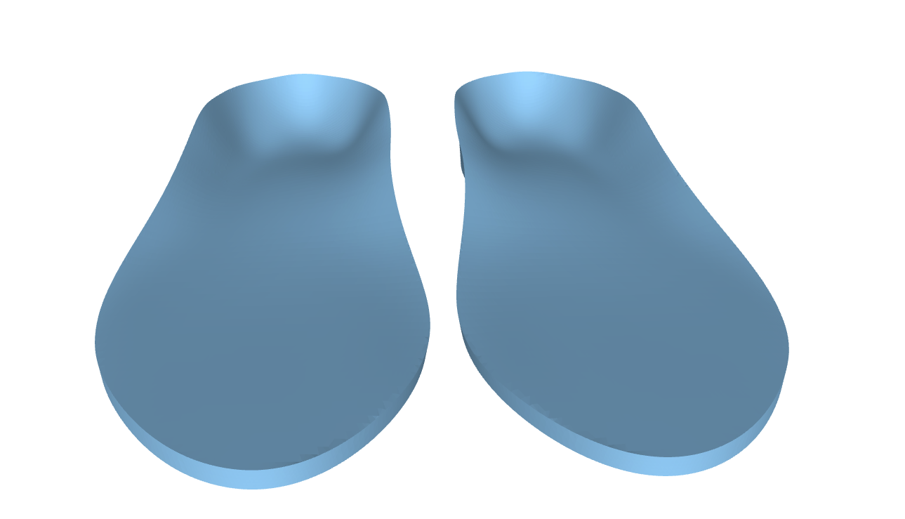 Diagram of heel cup depth parameter — shows depth of the heel containment well